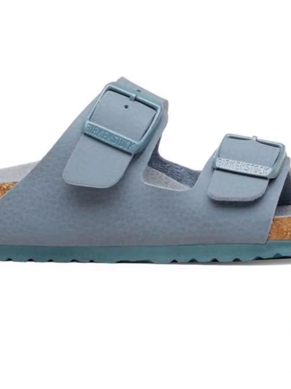 Birkenstock Kids Two-Strap Light Blue Cork Footbed Sandals Sz 34(big kids 3/3.5)